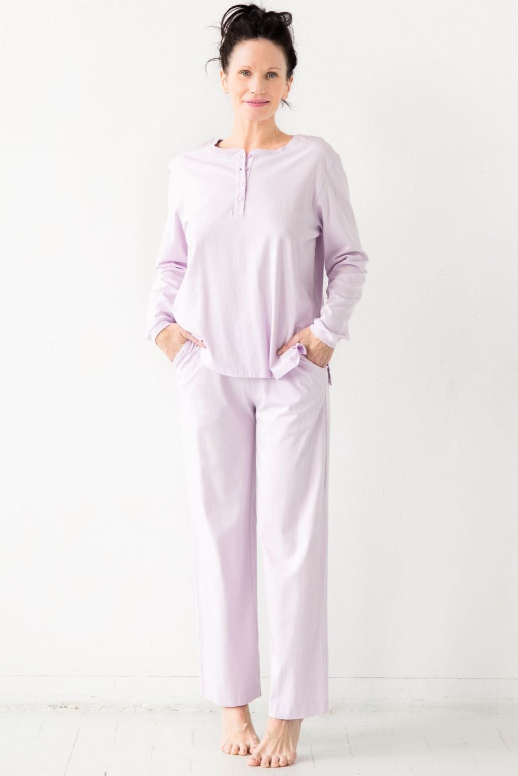 Straight Leg Pants in Pima Cotton